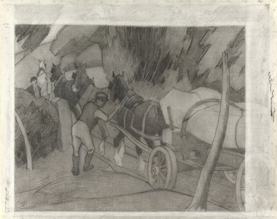 Timber Hauling, c.1917 by Robert Polhill Bevan